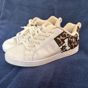 DC Women's Court Graffik Shoes-Leopard Print-Rare-8.5